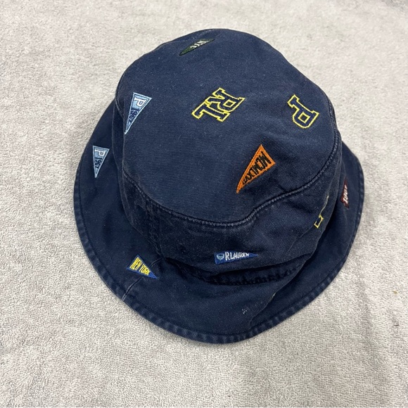 POLO Ralph Lauren [S/M] Men's Collegiate Cotton Twill Bucket Hat Stained - Picture 1 of 5